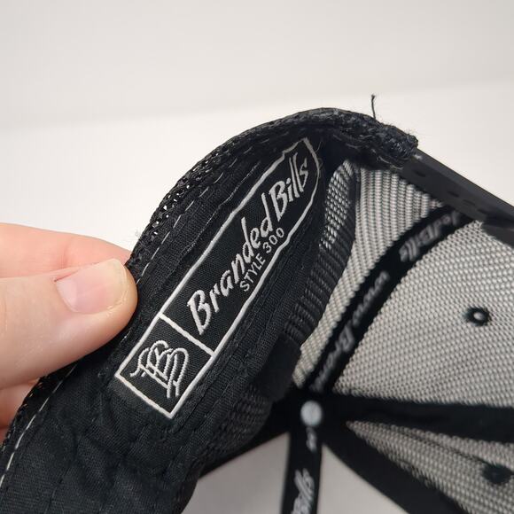 USA Snapback Trucker Hat Gray OS Adjustable Mesh Back Patriotic Branded Bills - Picture 9 of 10